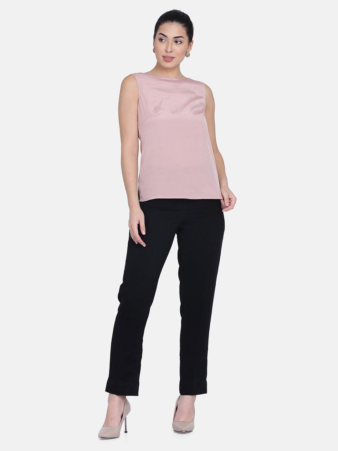 French Crepe Top For Women - Blush Pink