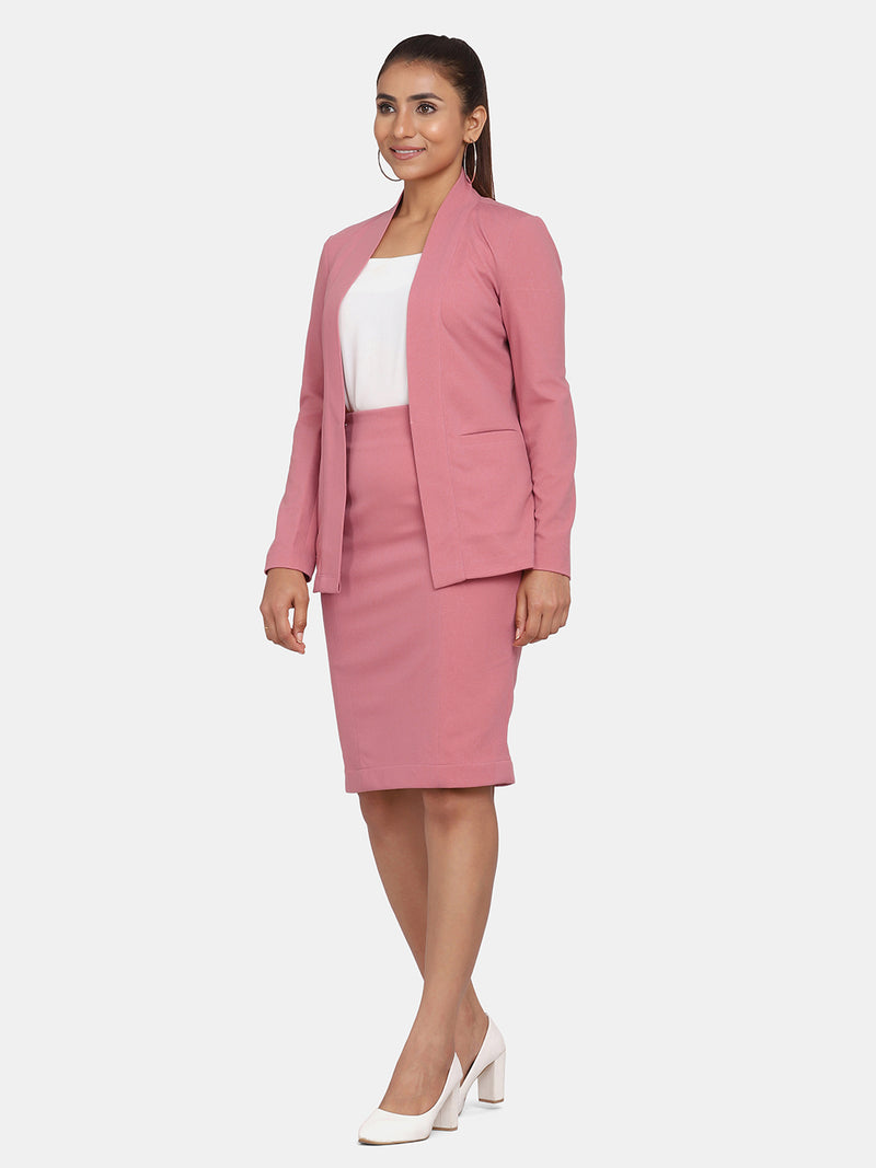 Details 79+ pink skirt suit latest