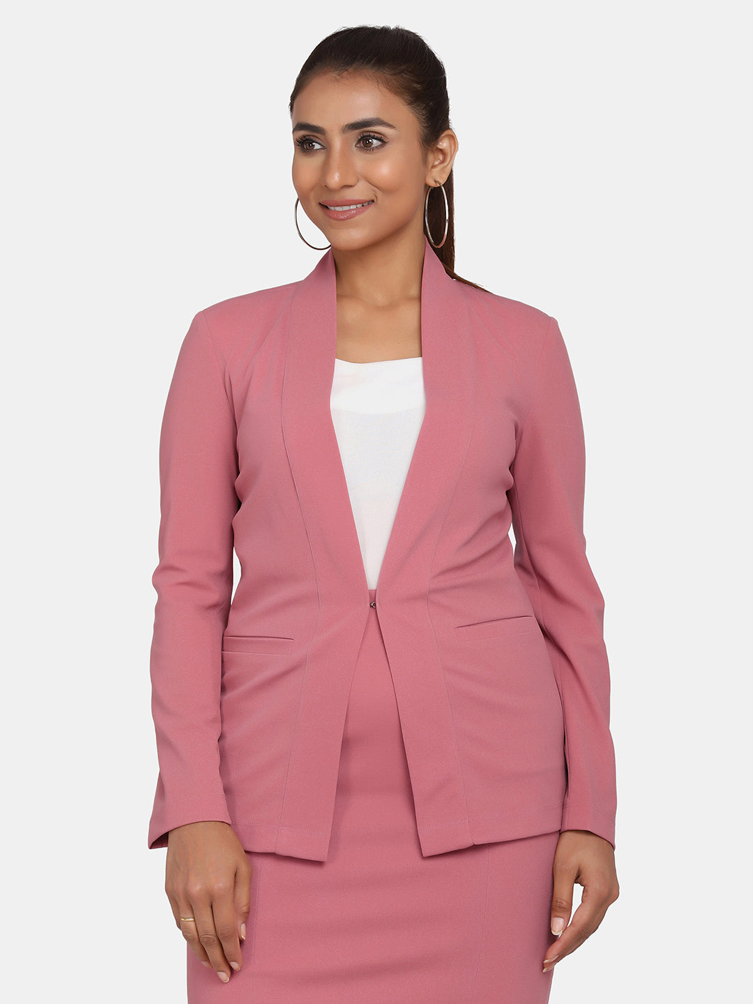 Blazer without lapel women's hotsell