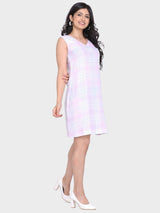 Rayon Sheath Dress For Women - Baby Pink
