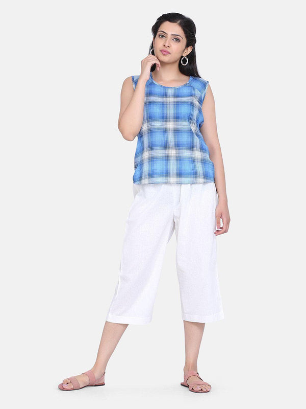 Cotton Culottes For Women - White