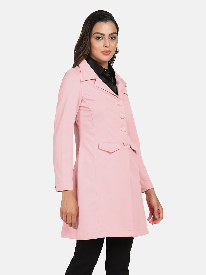 Longline Stretch jacket - Pink