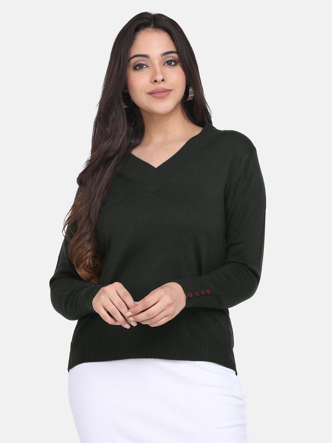 Pullover for Women - Bottle Green